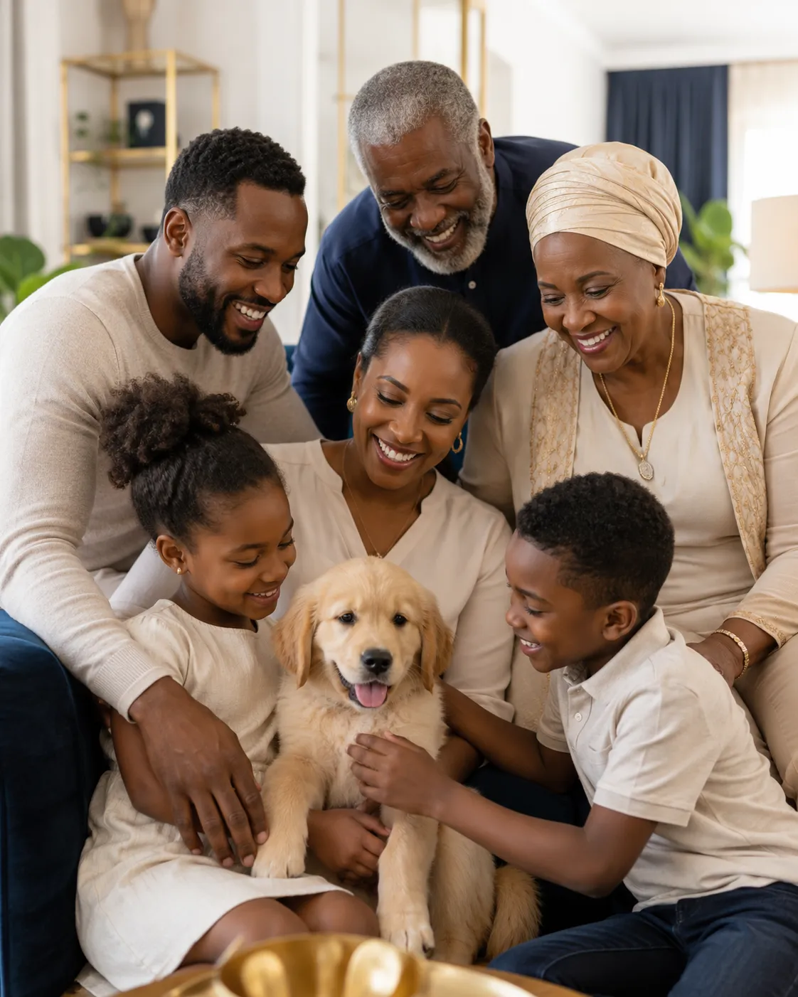 Happy puppy family image